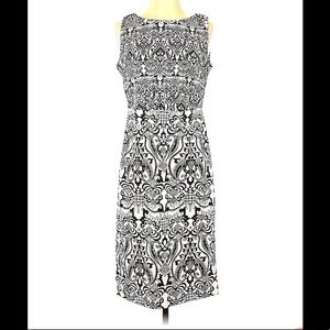 New York and Company black and white print midi dress, S